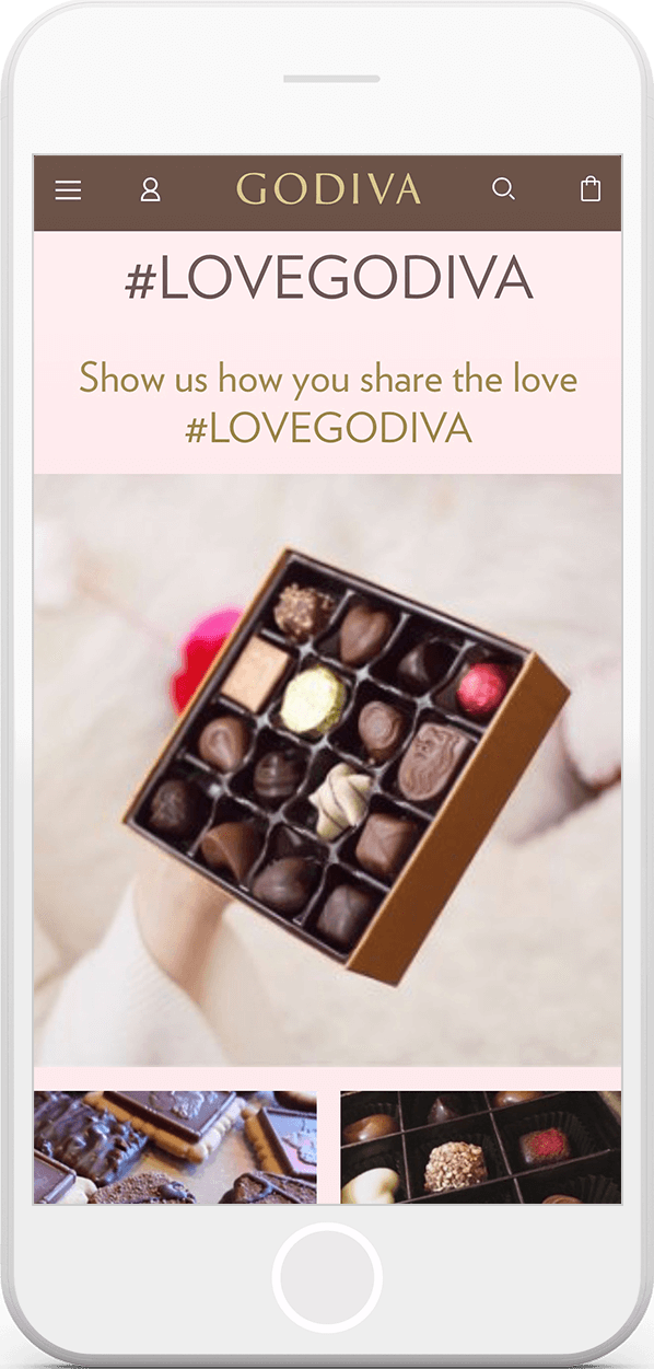 Godiva Website on iPhone